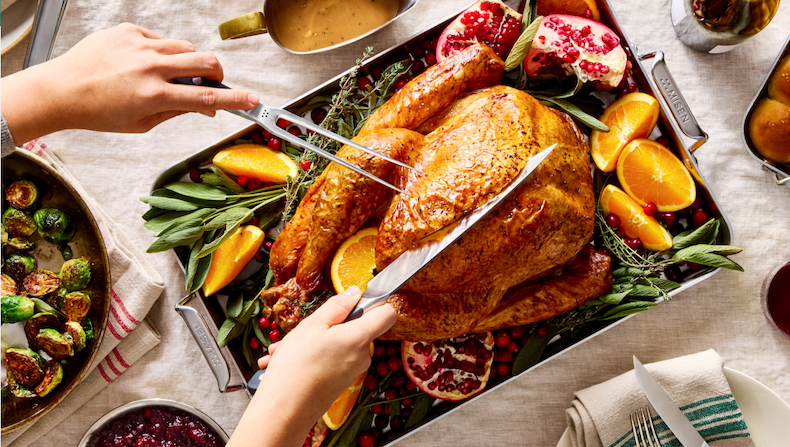 Slice through your turkey like but. No shredding, no stress.