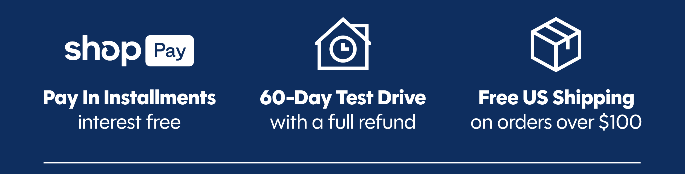 ShopPay | 60 day test drive | Free US orders