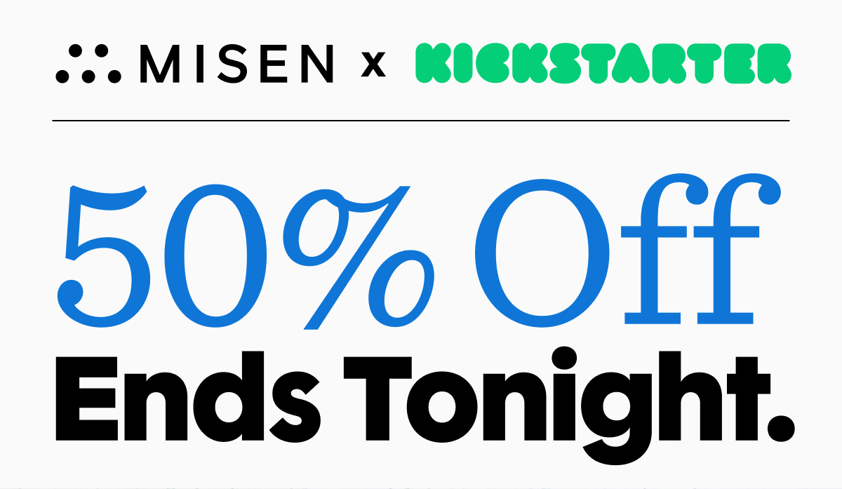 50% off ends tonight.