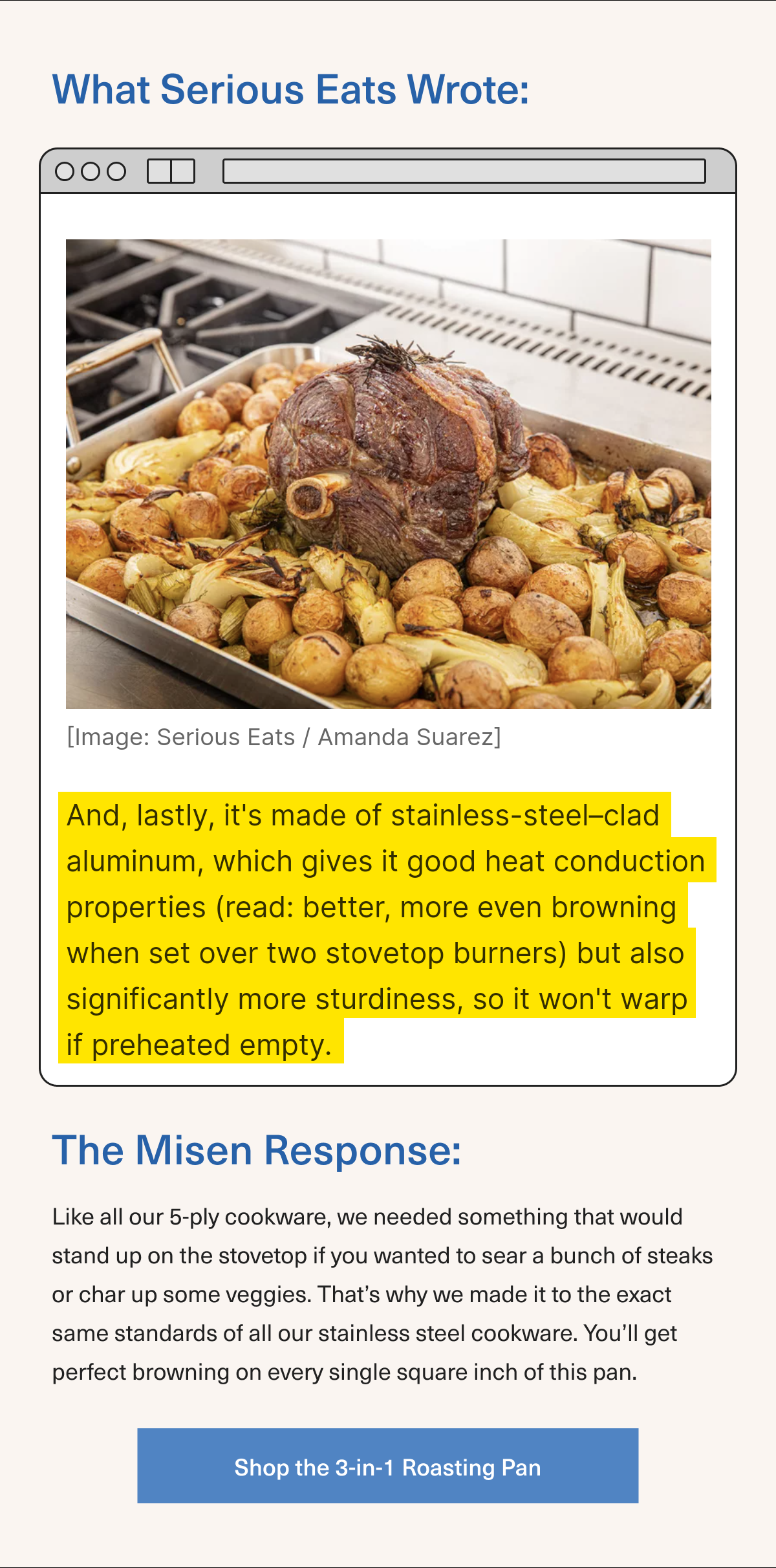 The Only Roasting Pan Serious Eats Has Ever Misen