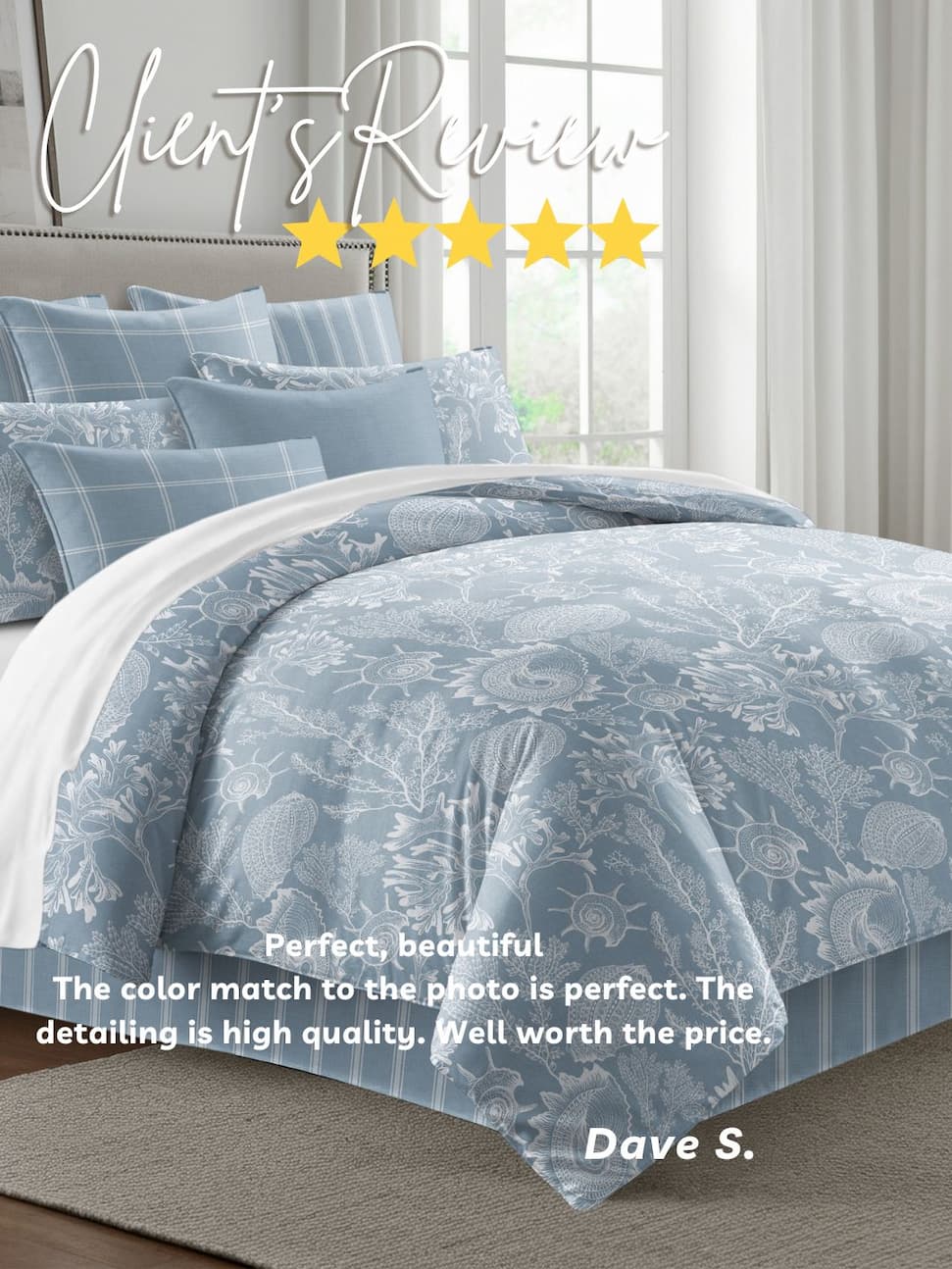 Shellabration Blue Bedding