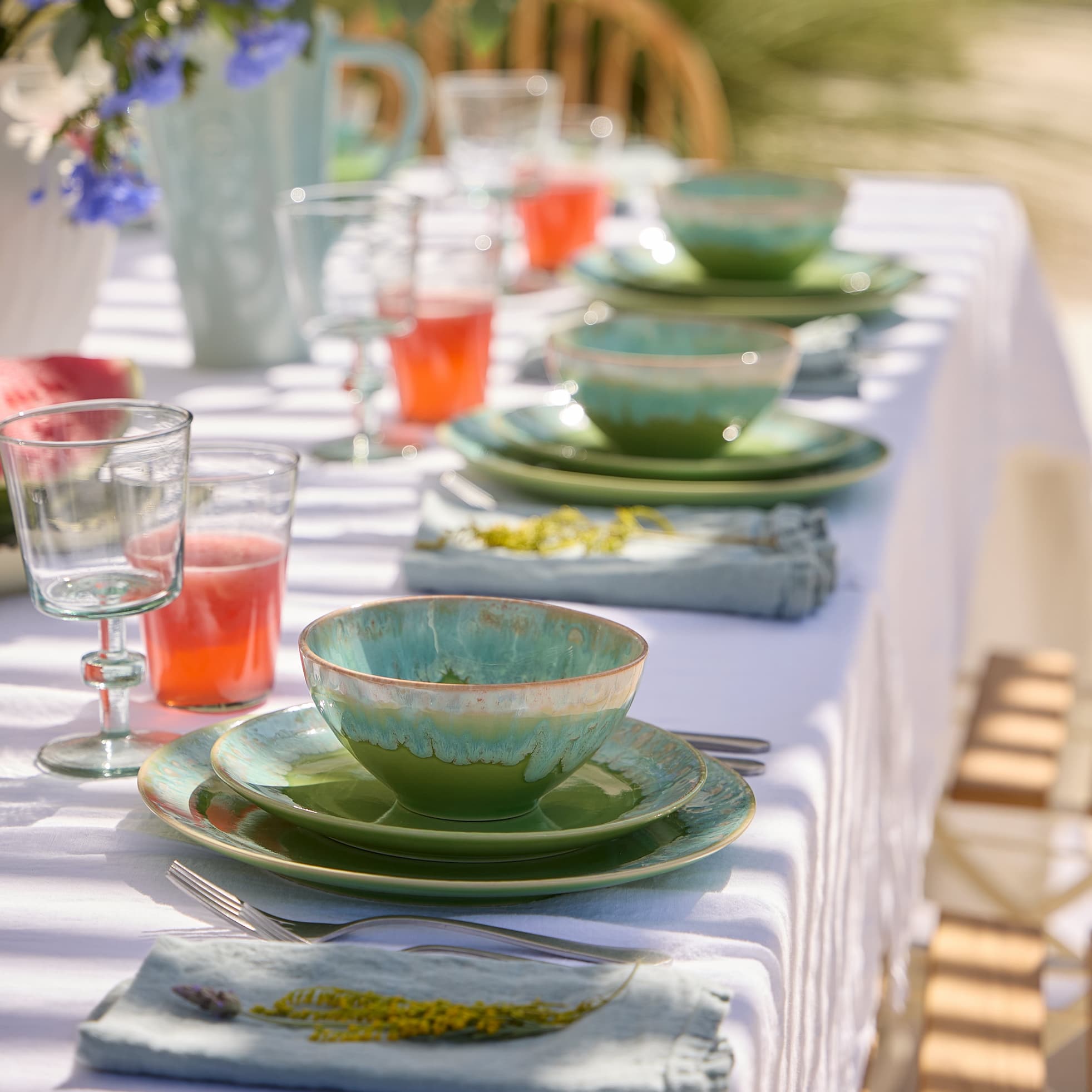 Taormina Lime Green Dinner Plates