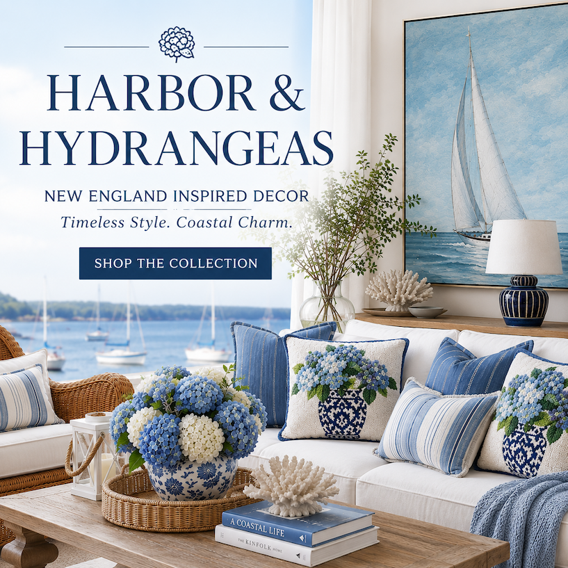New Collection Graphic - Harbors and Hydrangeas