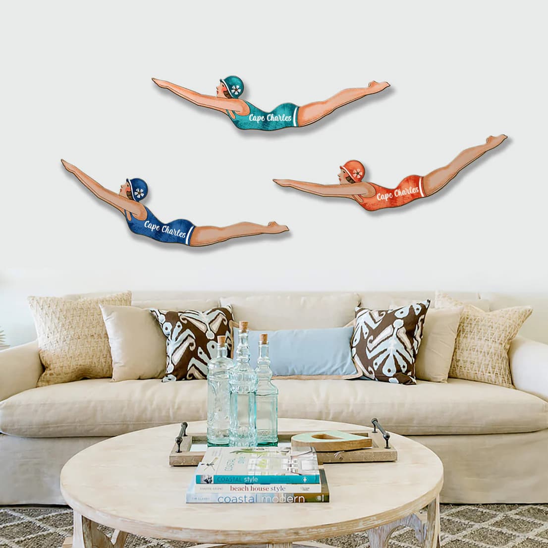 Caron's Beach House Favorites - Vintage Swimmer Art