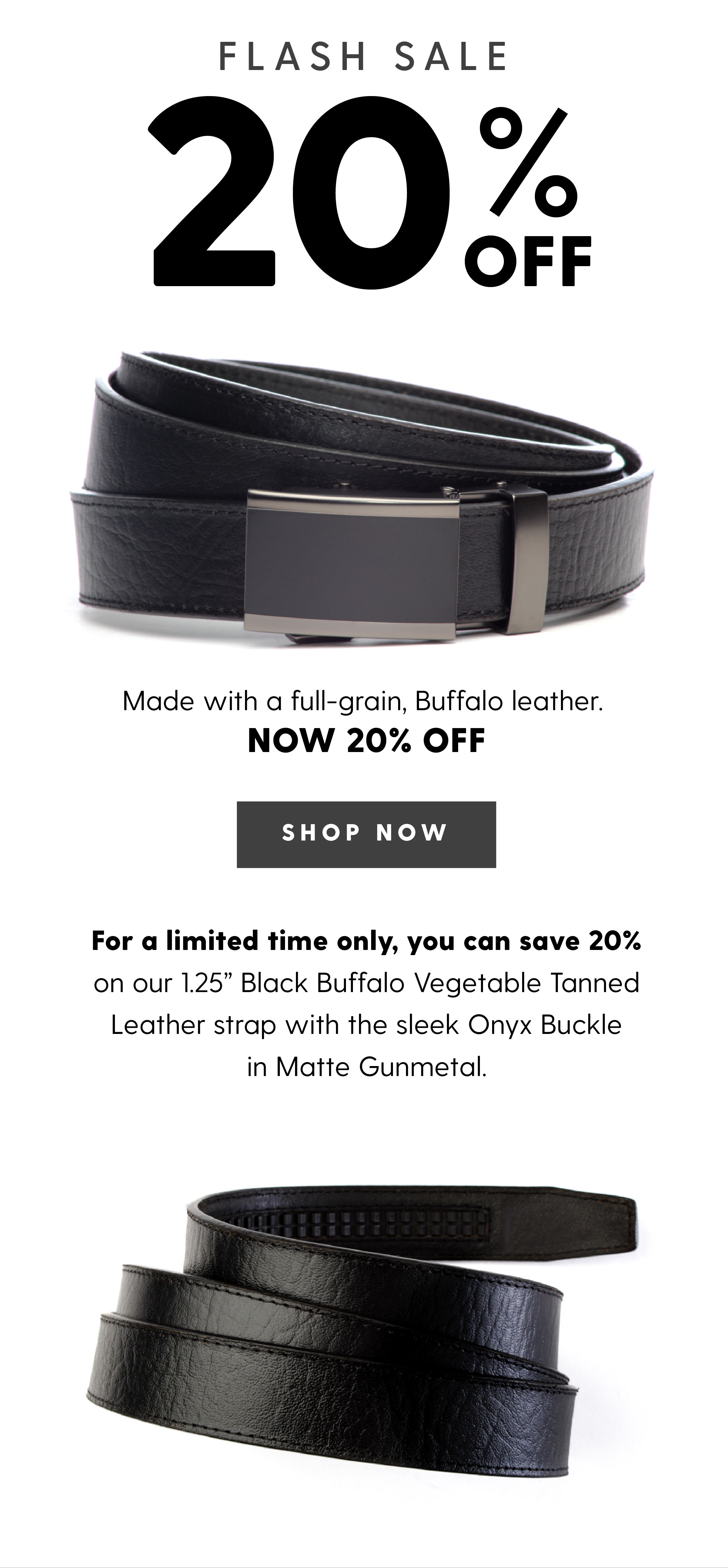 Flash Sale Alert! 20% OFF this Belt 