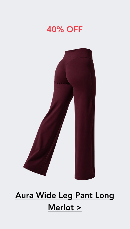 Aura Wide Leg Pant Long, Merlot (40% Off)