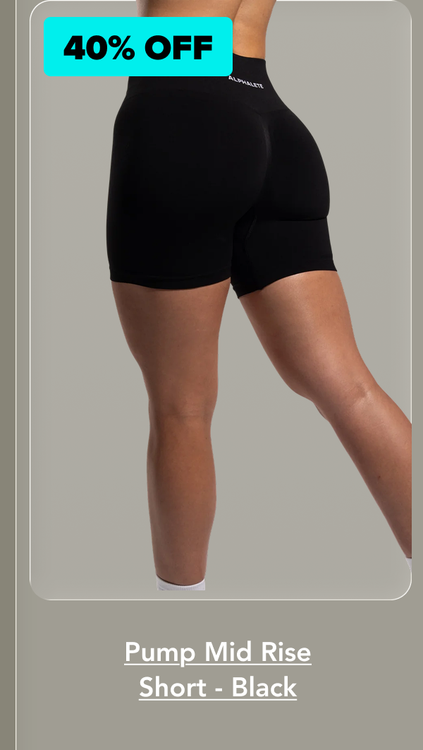 Pump Mid Rise Short - Black