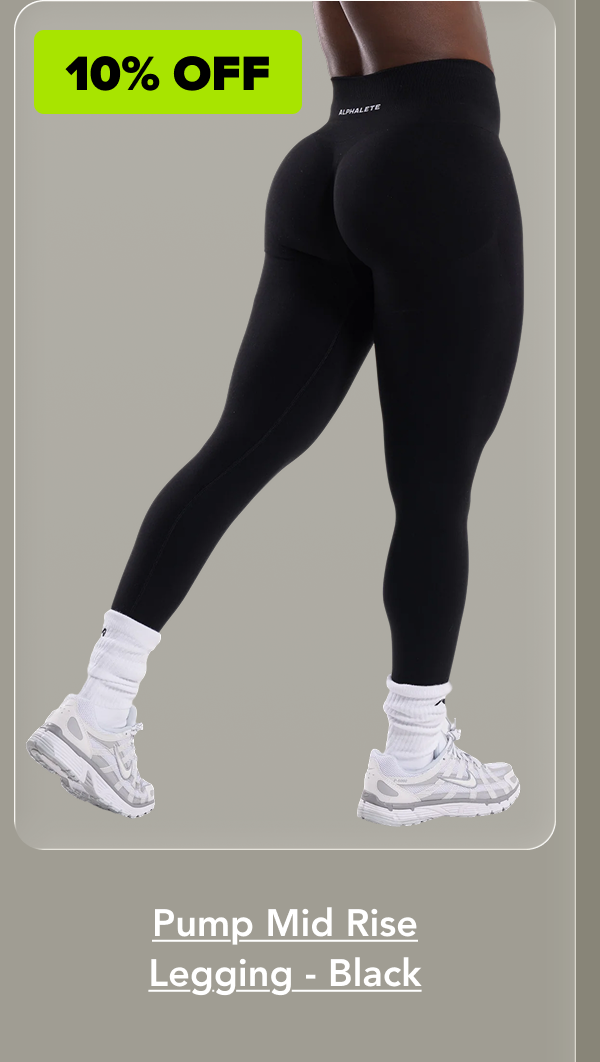 Pump Mid Rise Legging - Black