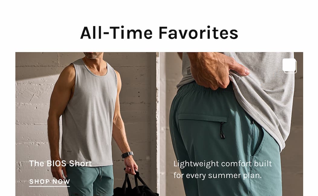 The BIOS Short Lightweight comfort built for every summer plan. SHOP NOW