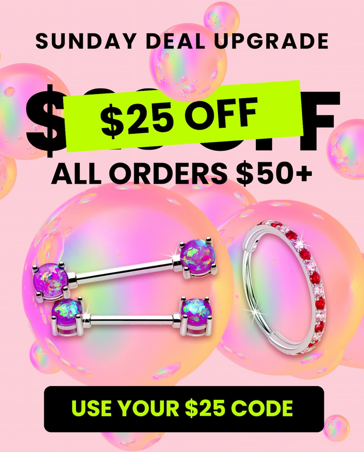 $25 off orders $50+ with code BIGDROP