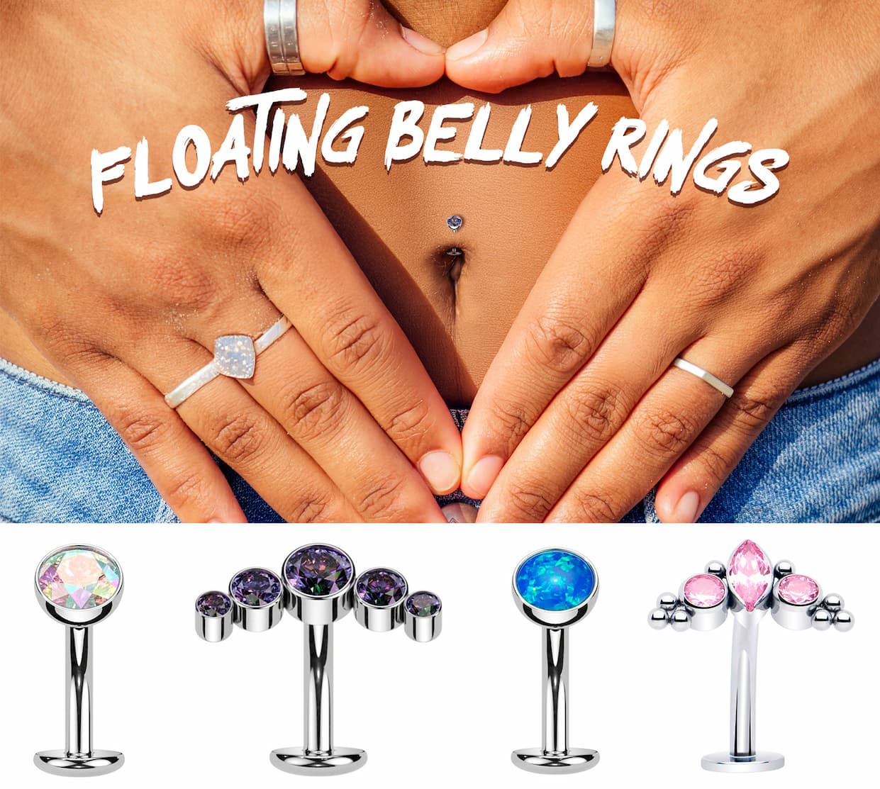 Floating belly rings >