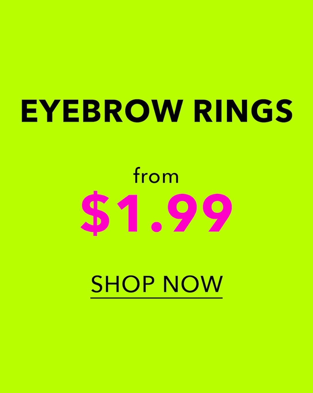 clearance eyebrow rings