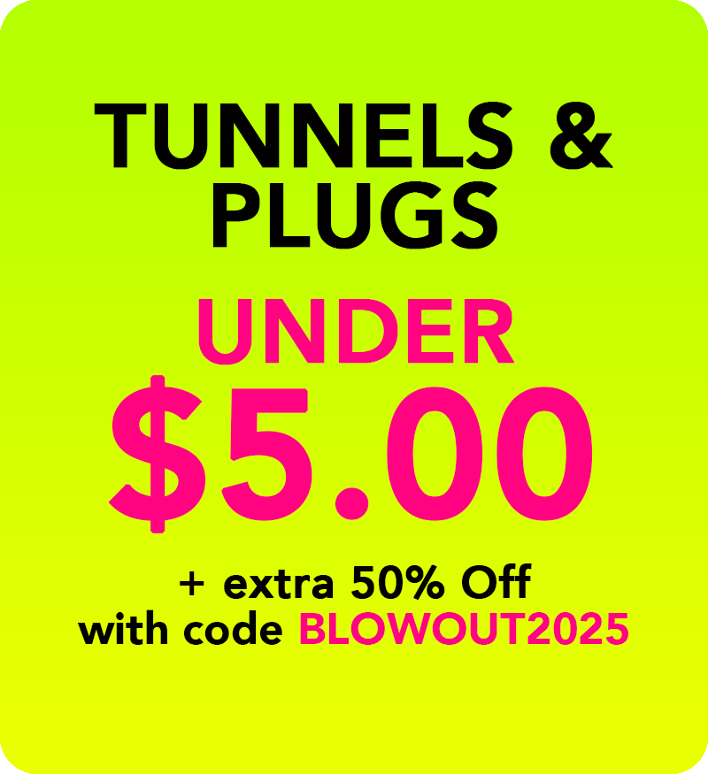 plugs & tunnels under $5