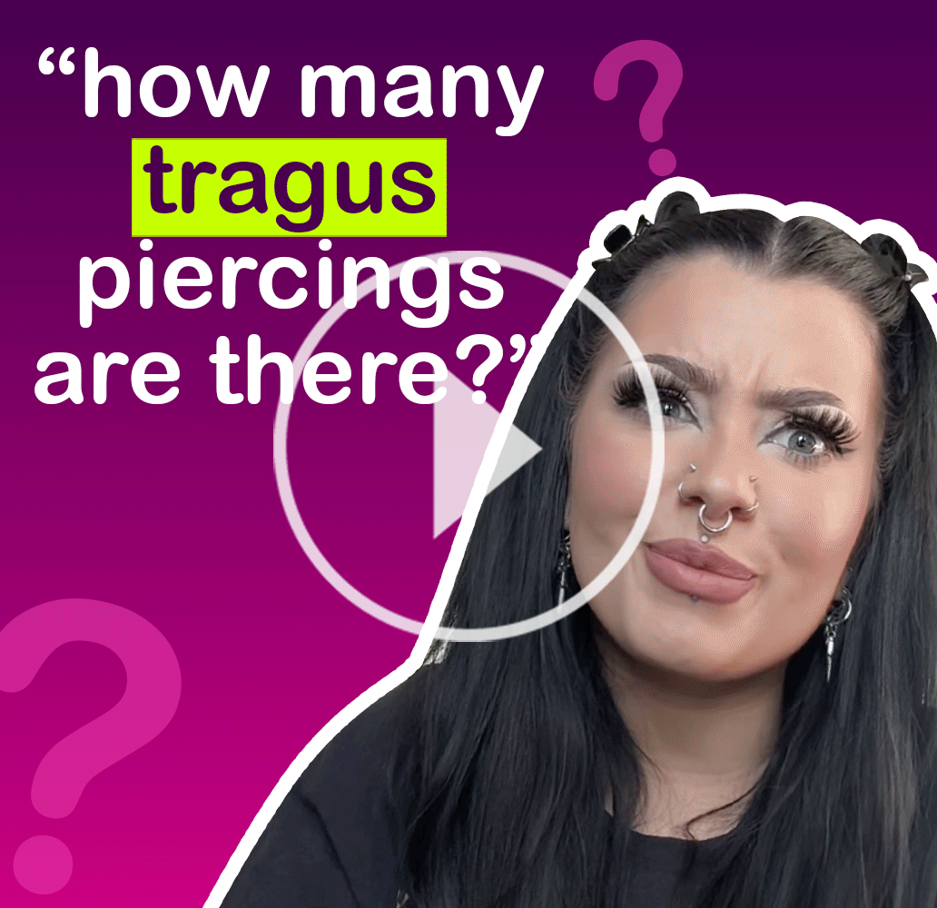 How many tragus piercings are there?
