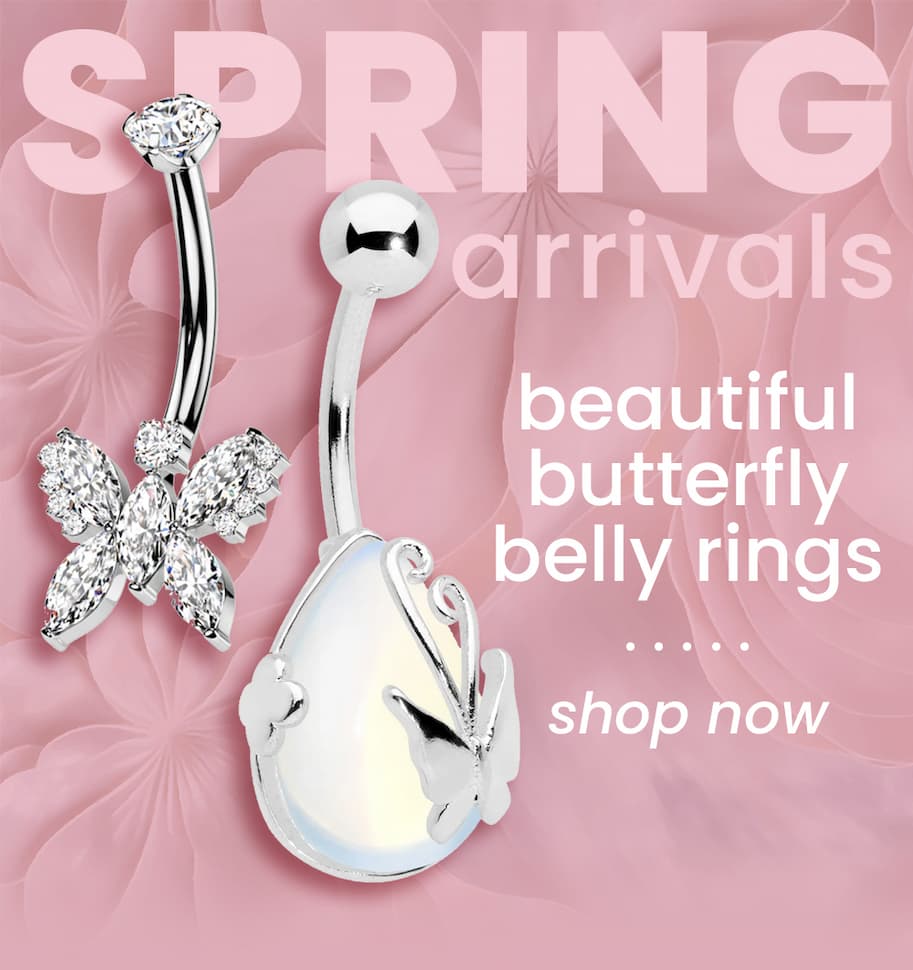 shop new spring break belly rings