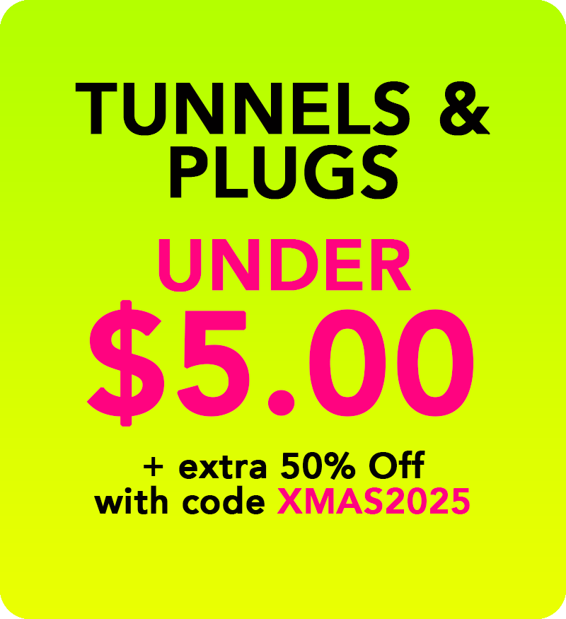plugs & tunnels under $5