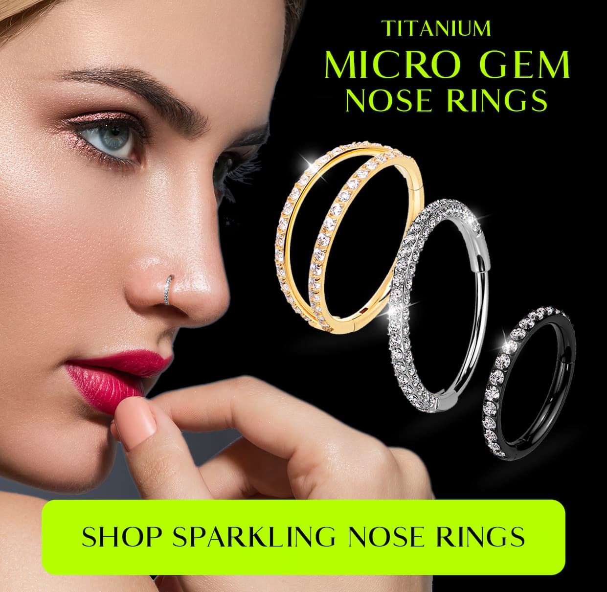 Shop Micro Gem Nose Rings >