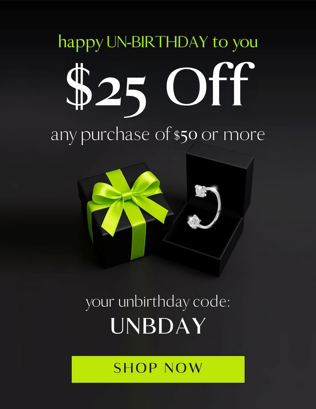 $25 Off $50+ - use code: UNBDAY