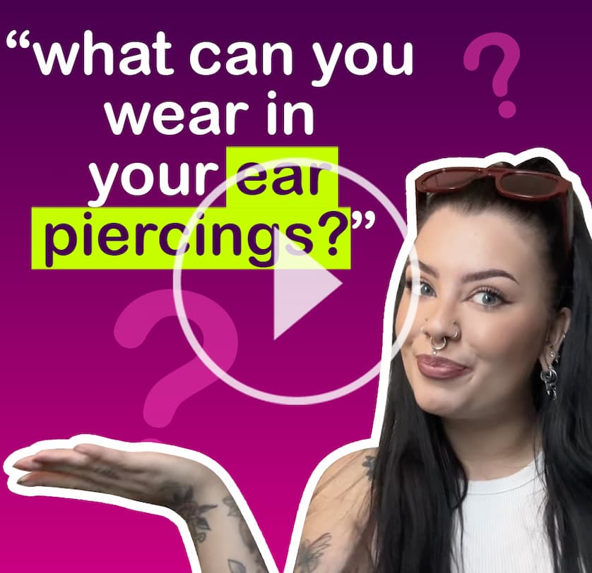 What can you wear in cartilage piercings?