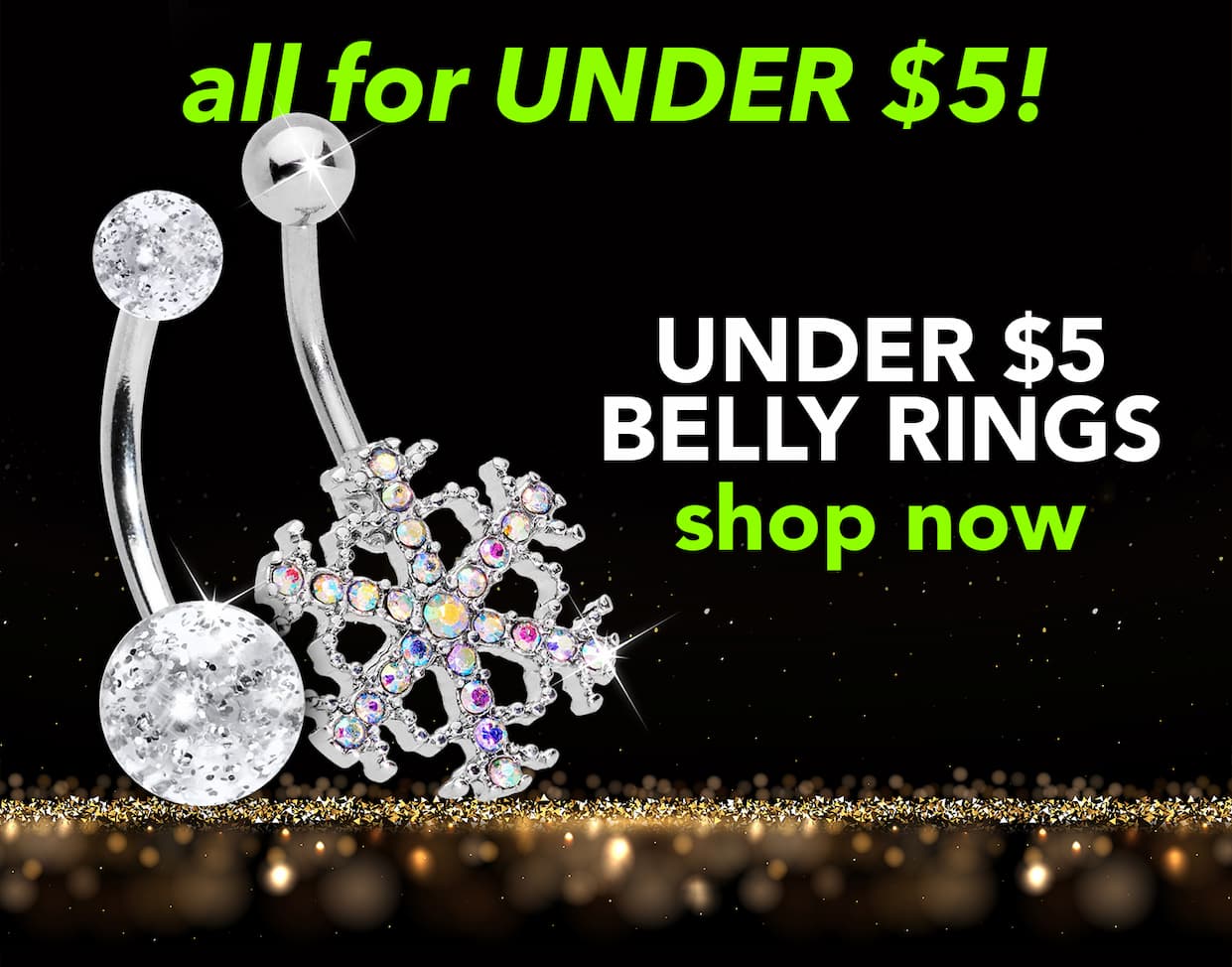 Belly rings under $5