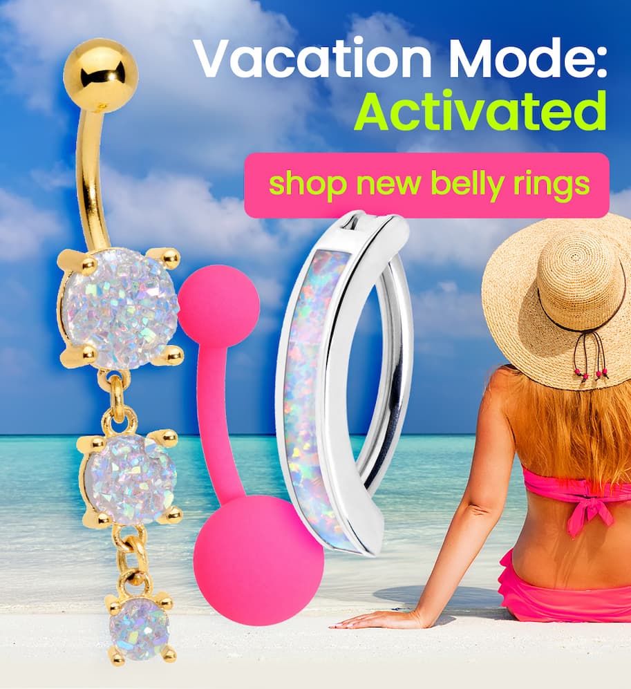 shop new spring break belly rings