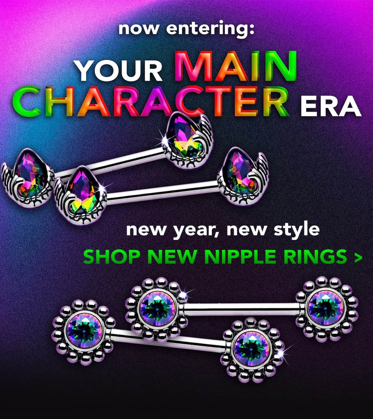 Shop New nipple rings >