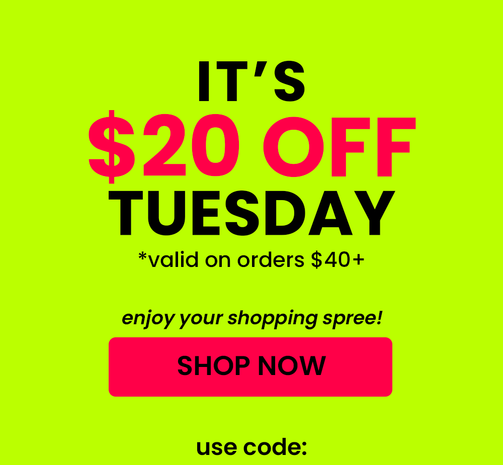 $20 off orders of $40+ with code: 20DOLLARS