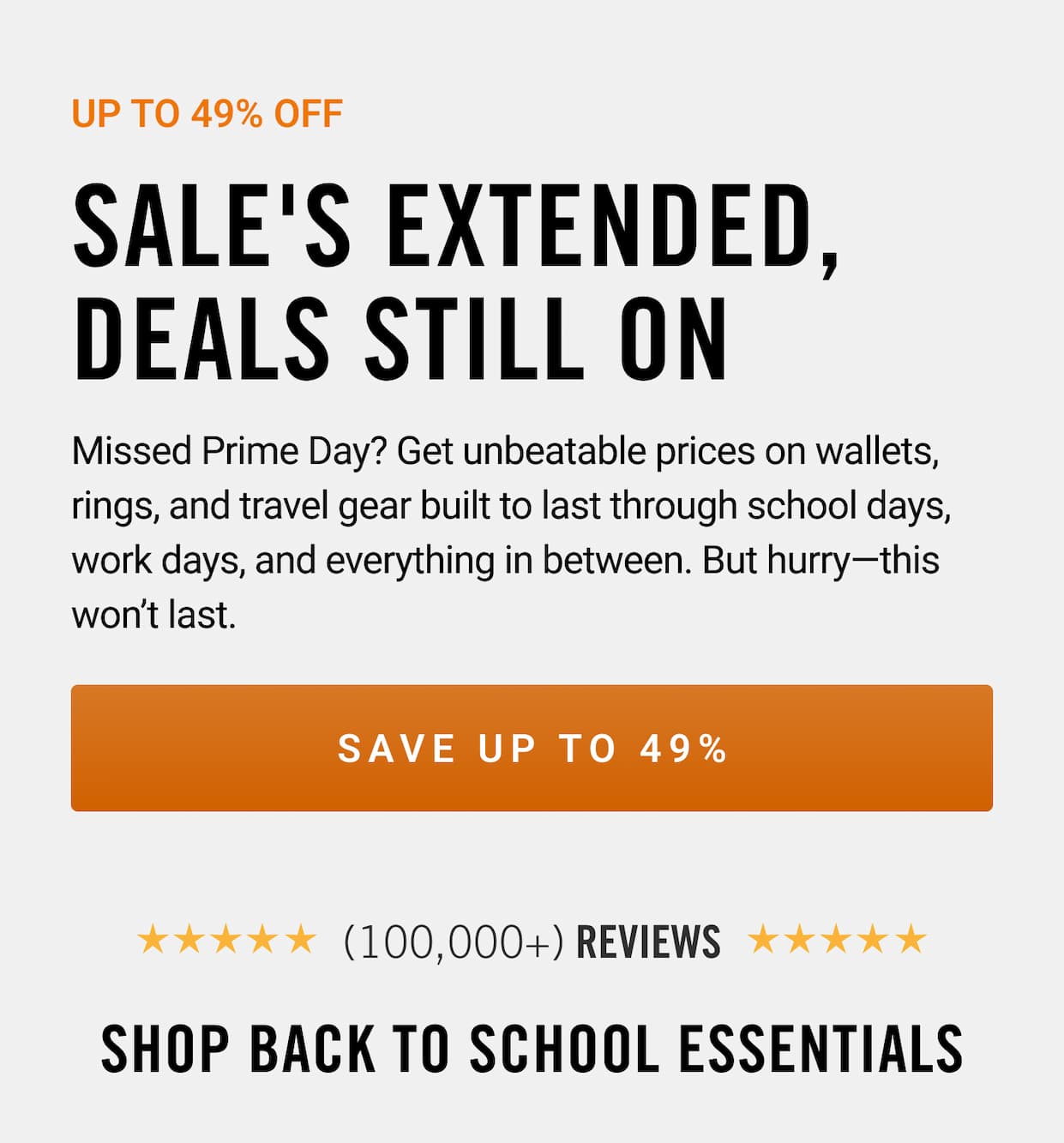 Up to 49% OFF | Sale Extended