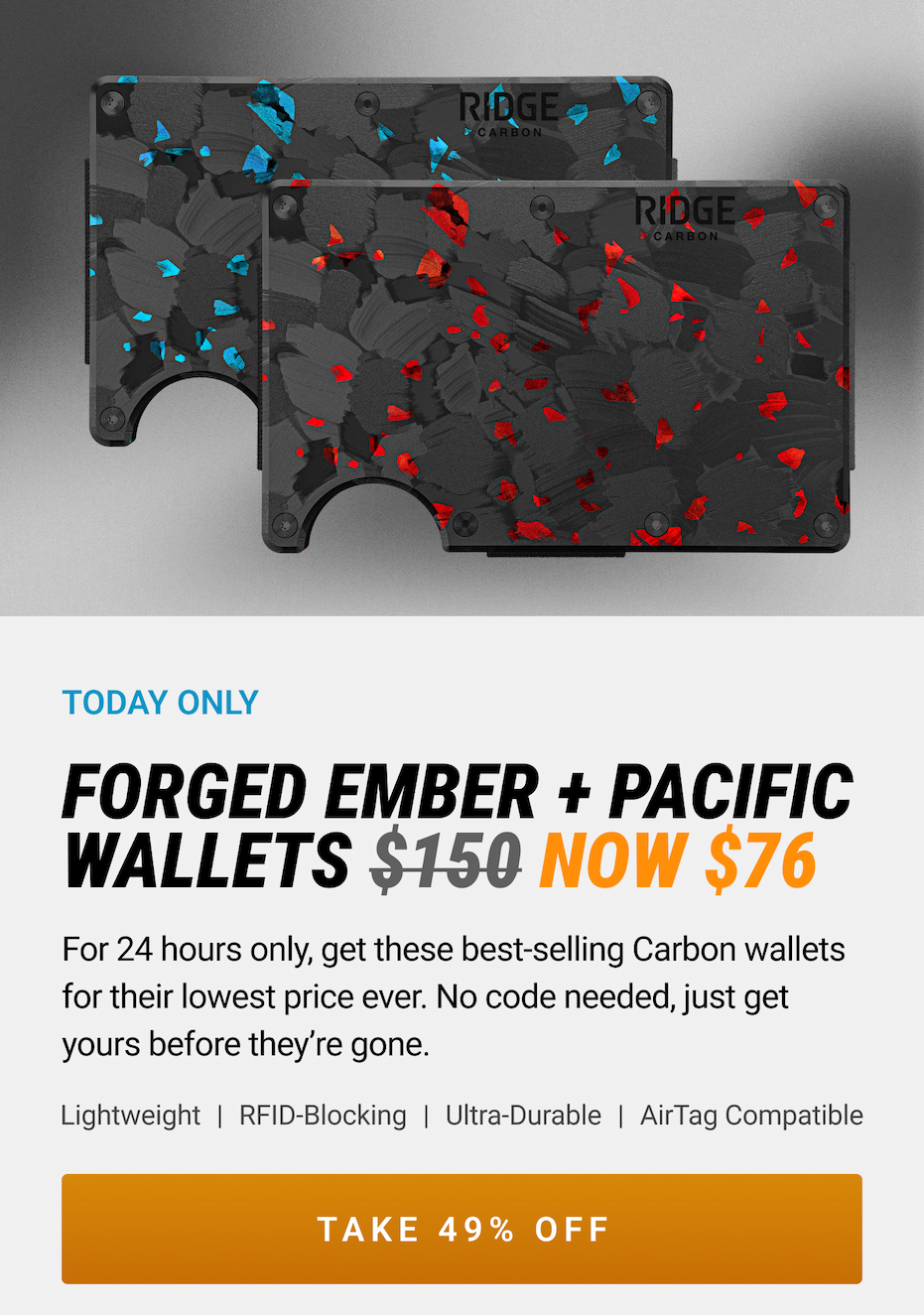 Today Only | Select Carbon Wallets $76
