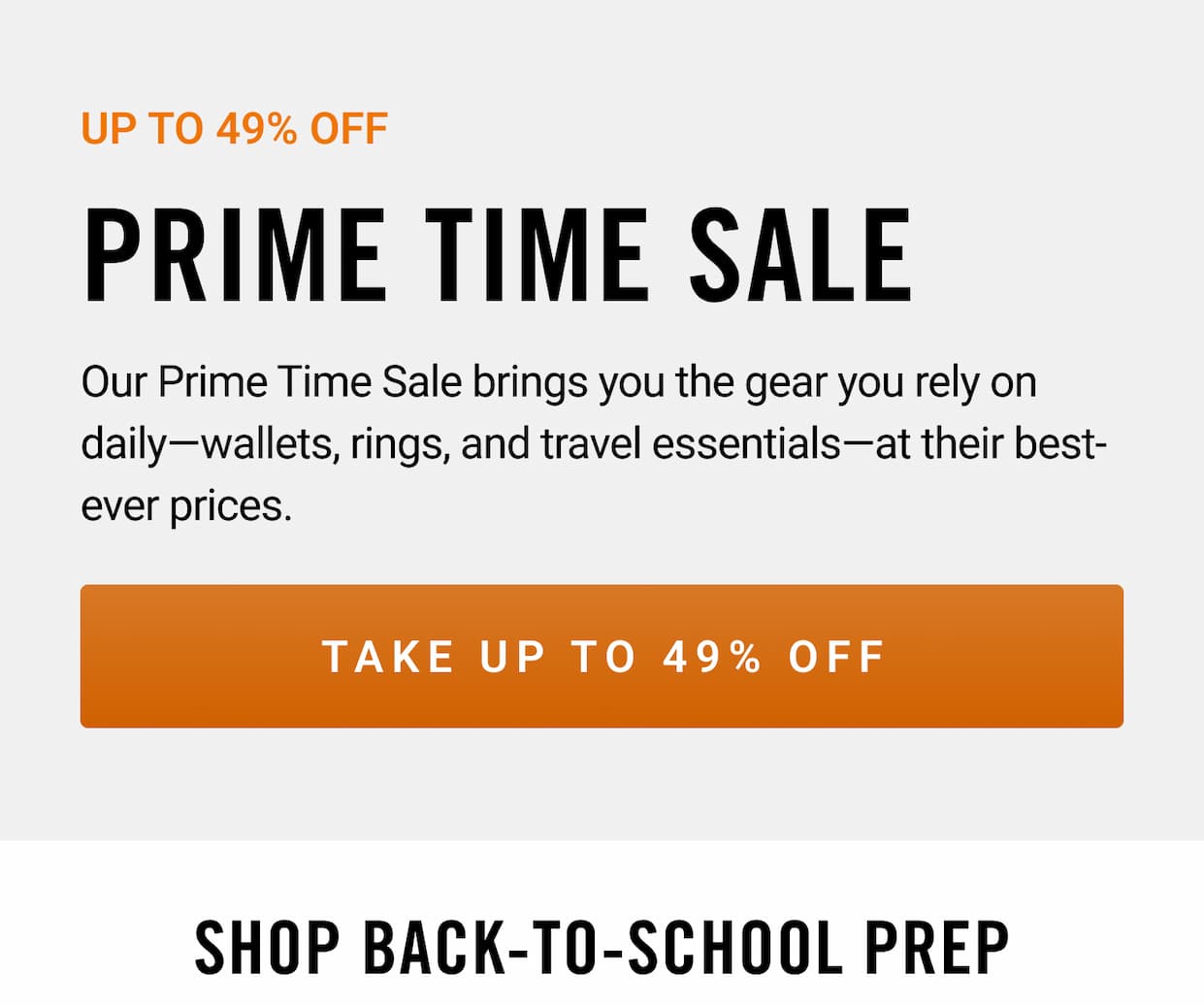 Up to 49% OFF: Prime Time Sale