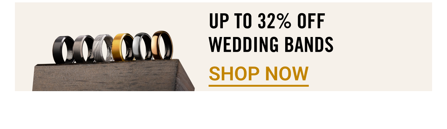 Up to 32% OFF Wedding Bands