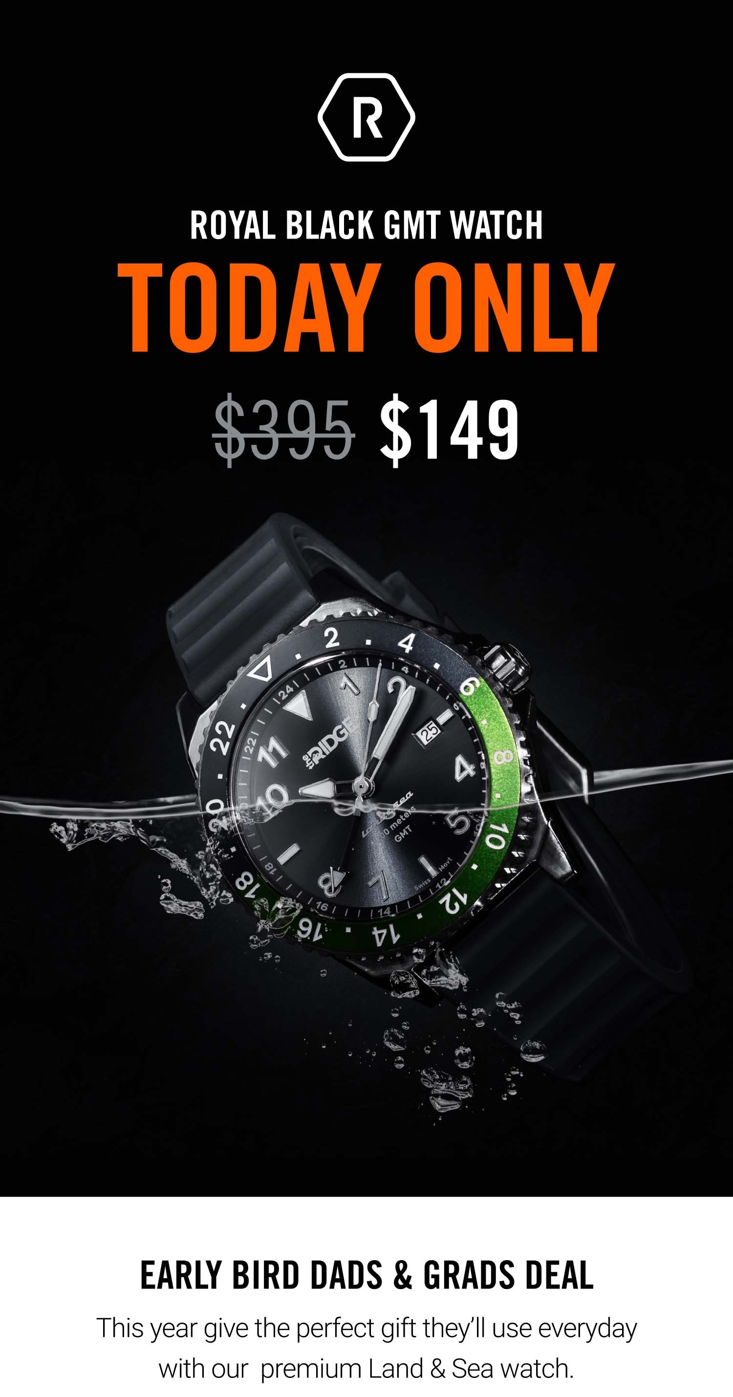 Royal Black GMT Watch $149 | TODAY ONLY