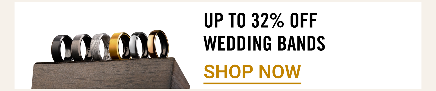 Up to 32% OFF Wedding Bands