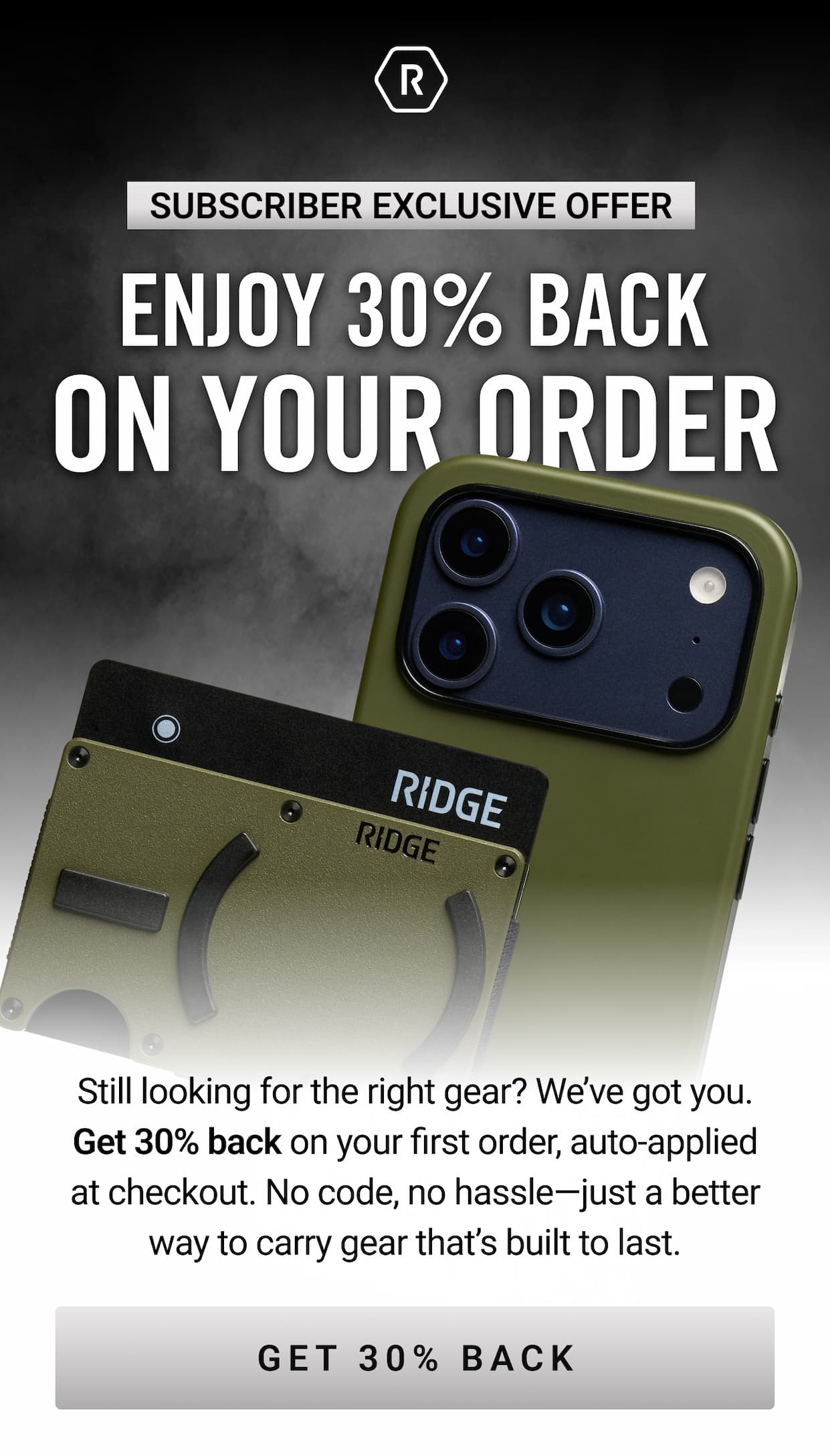 Enjoy 30% Back on Your Order