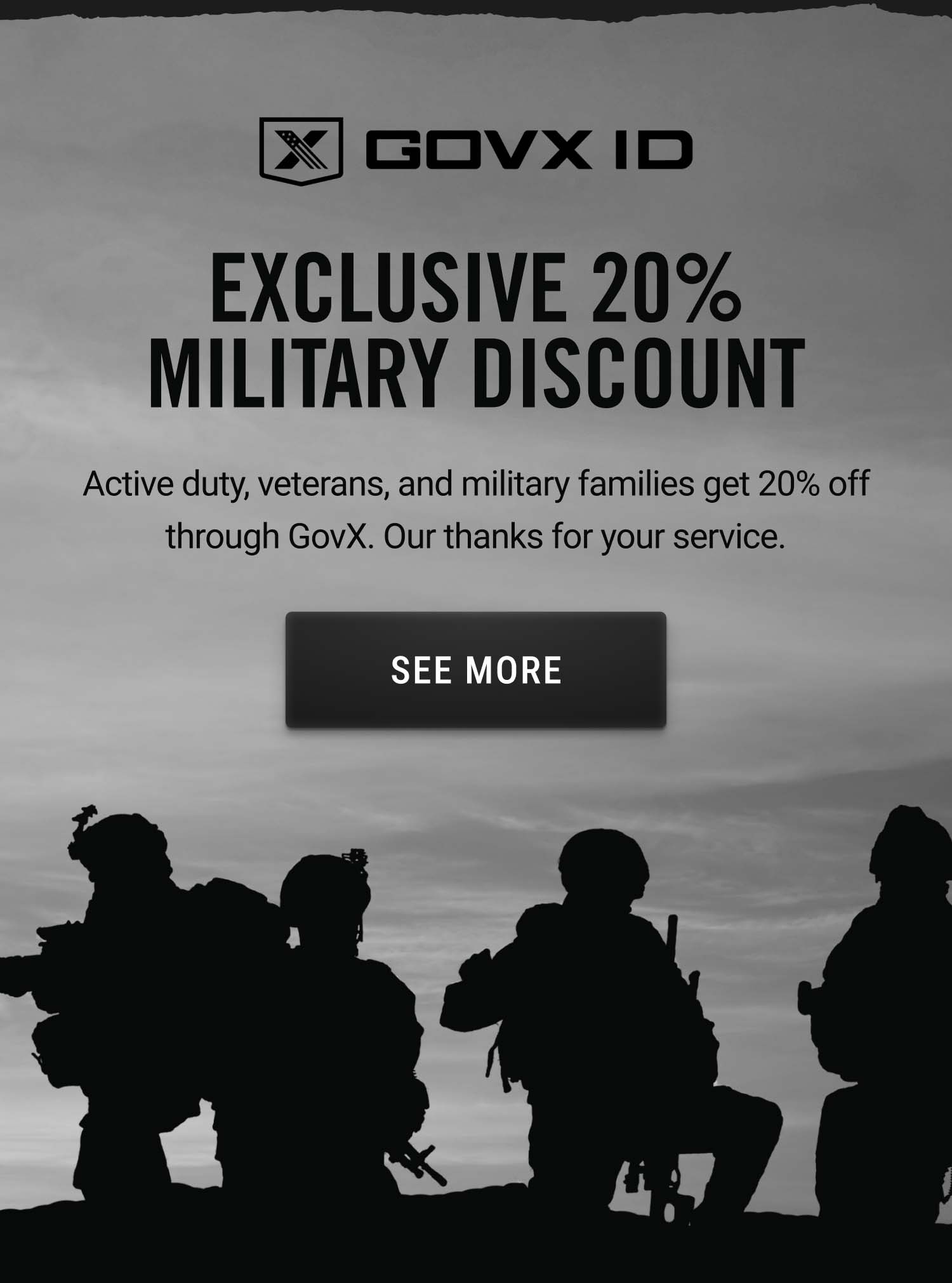 Exclusive 20% Military Discount | See More