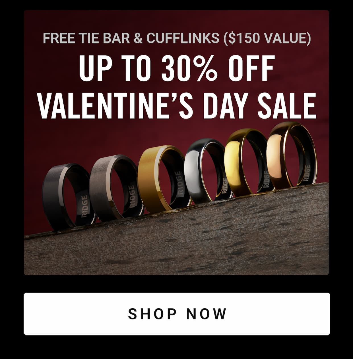 Valentine's Day Sale | FREE Tie Bar & Cufflinks