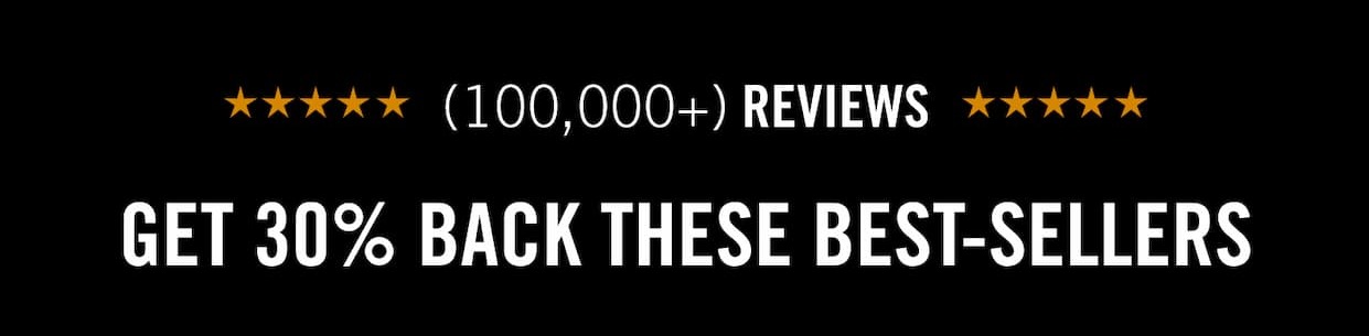 Get 30% Back These Best-Sellers