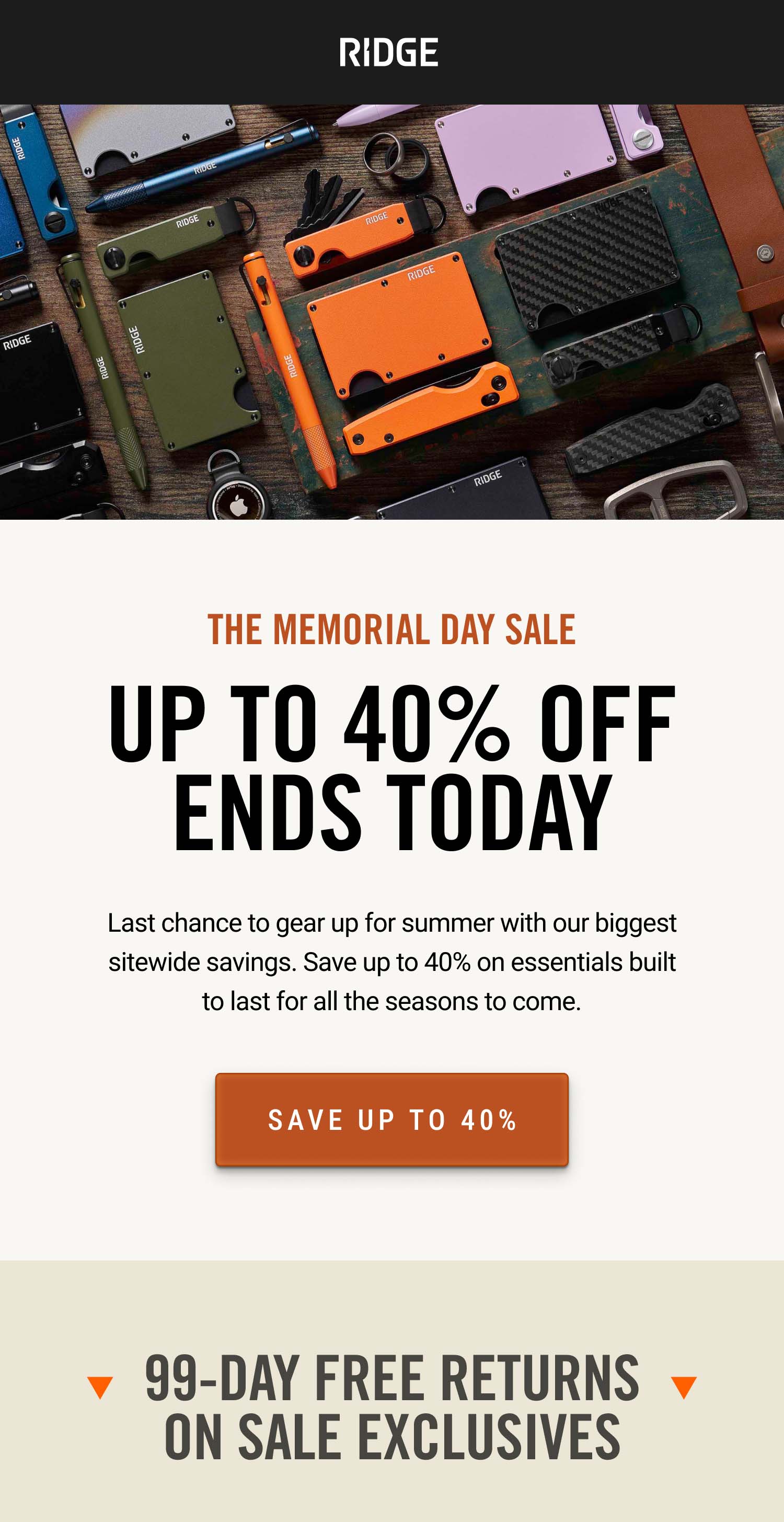 Up to 40% Off Ends Today | The Memorial Day Sale