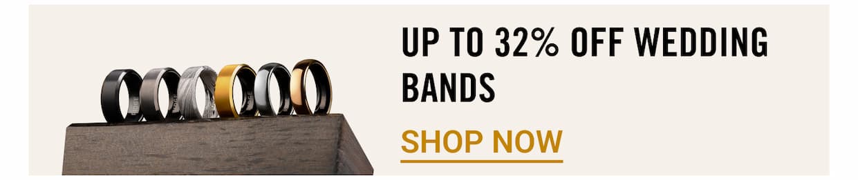 Up to 32% OFF Wedding Bands | Shop Now