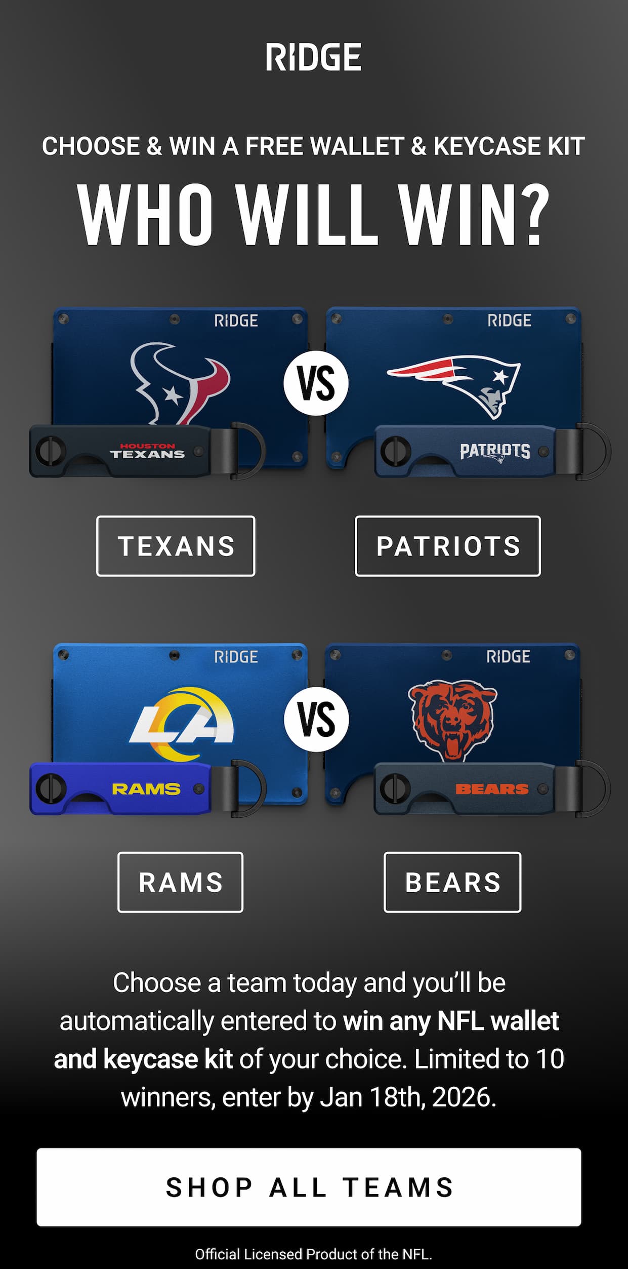 Who Will Win? | Choose & Win an NFL Kit