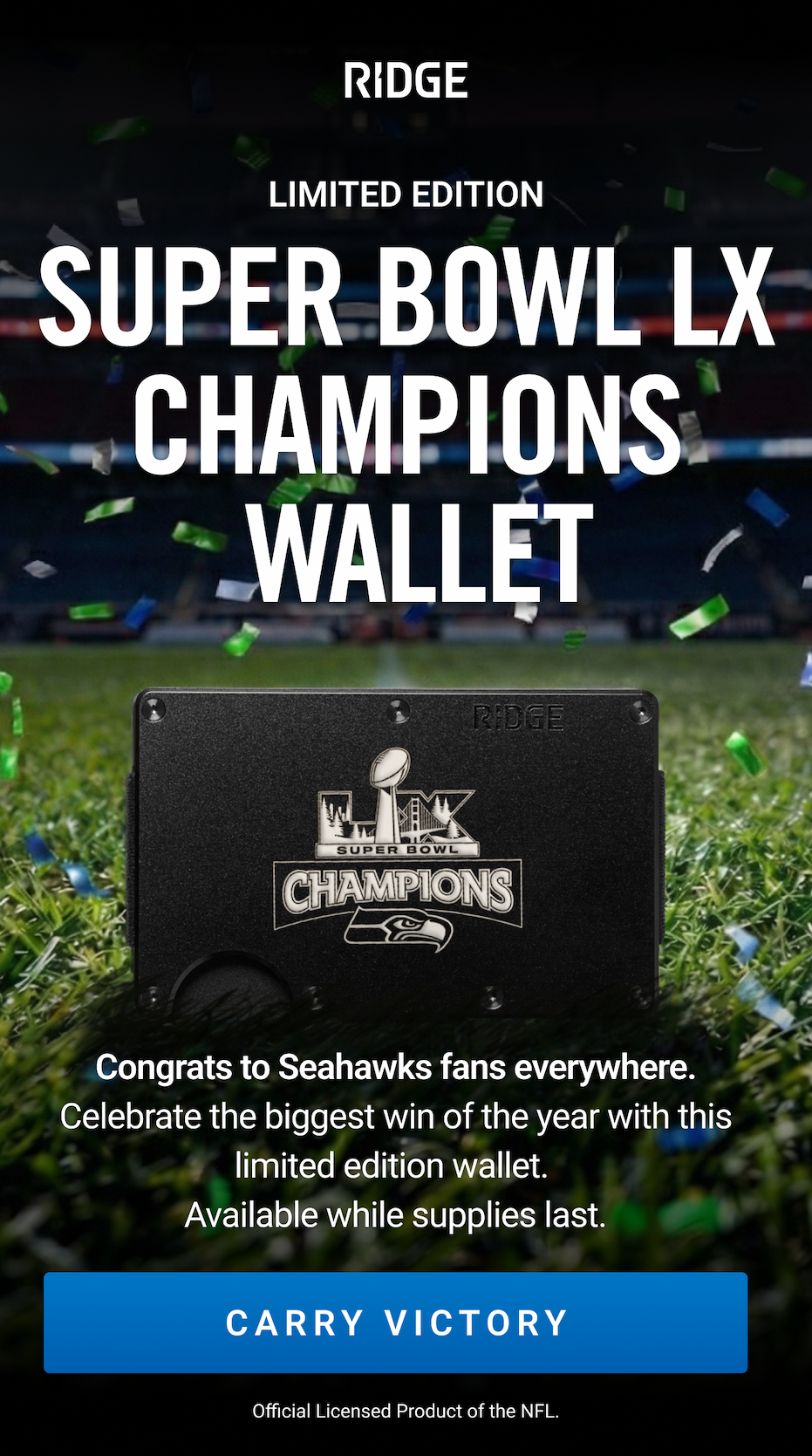 Super Bowl LX Champions Wallet | Shop Now