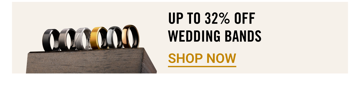 Up to 32% OFF Wedding Bands