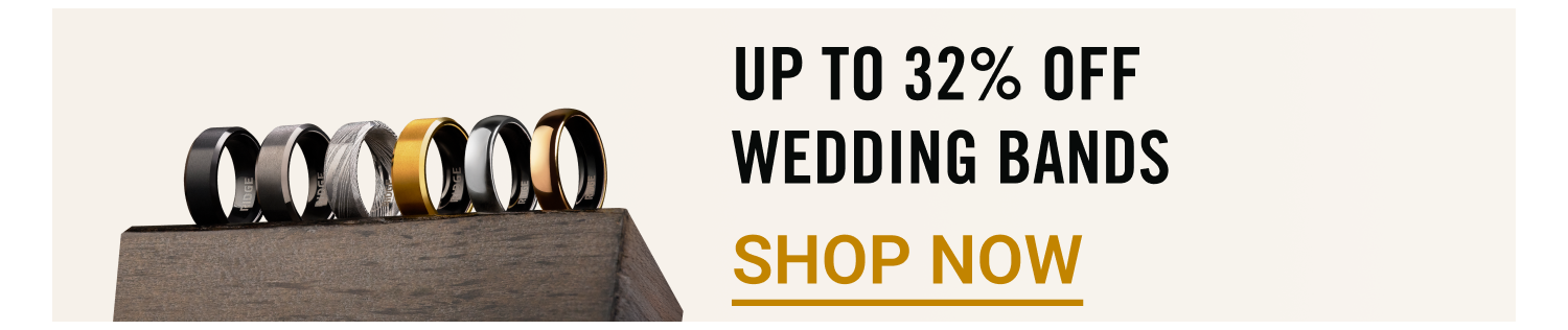 Up to 32% OFF Wedding Bands