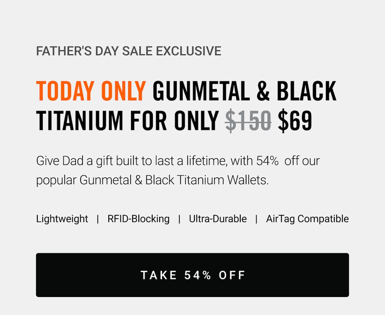 TODAY ONLY | Titanium Wallets for only $69
