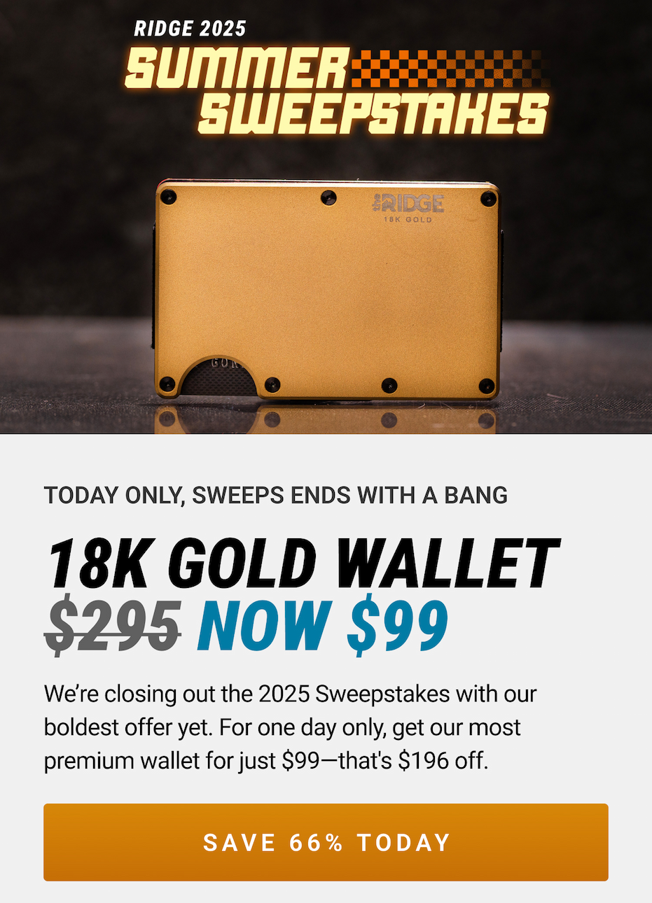 TODAY ONLY | 18K Gold Wallet $99