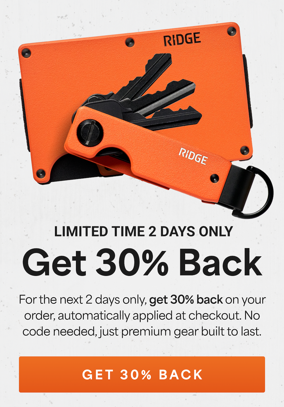 Enjoy 30% Back on Your Order