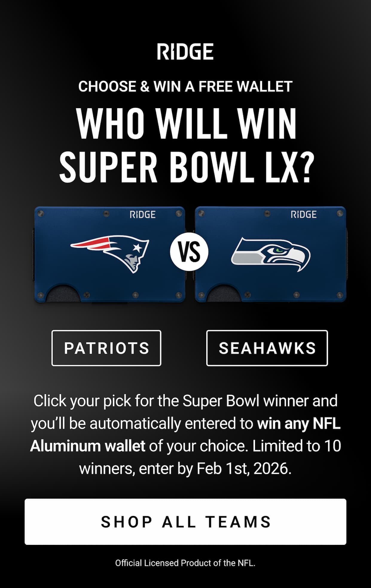 Who Will Win Super Bowl LX? | Choose & Win