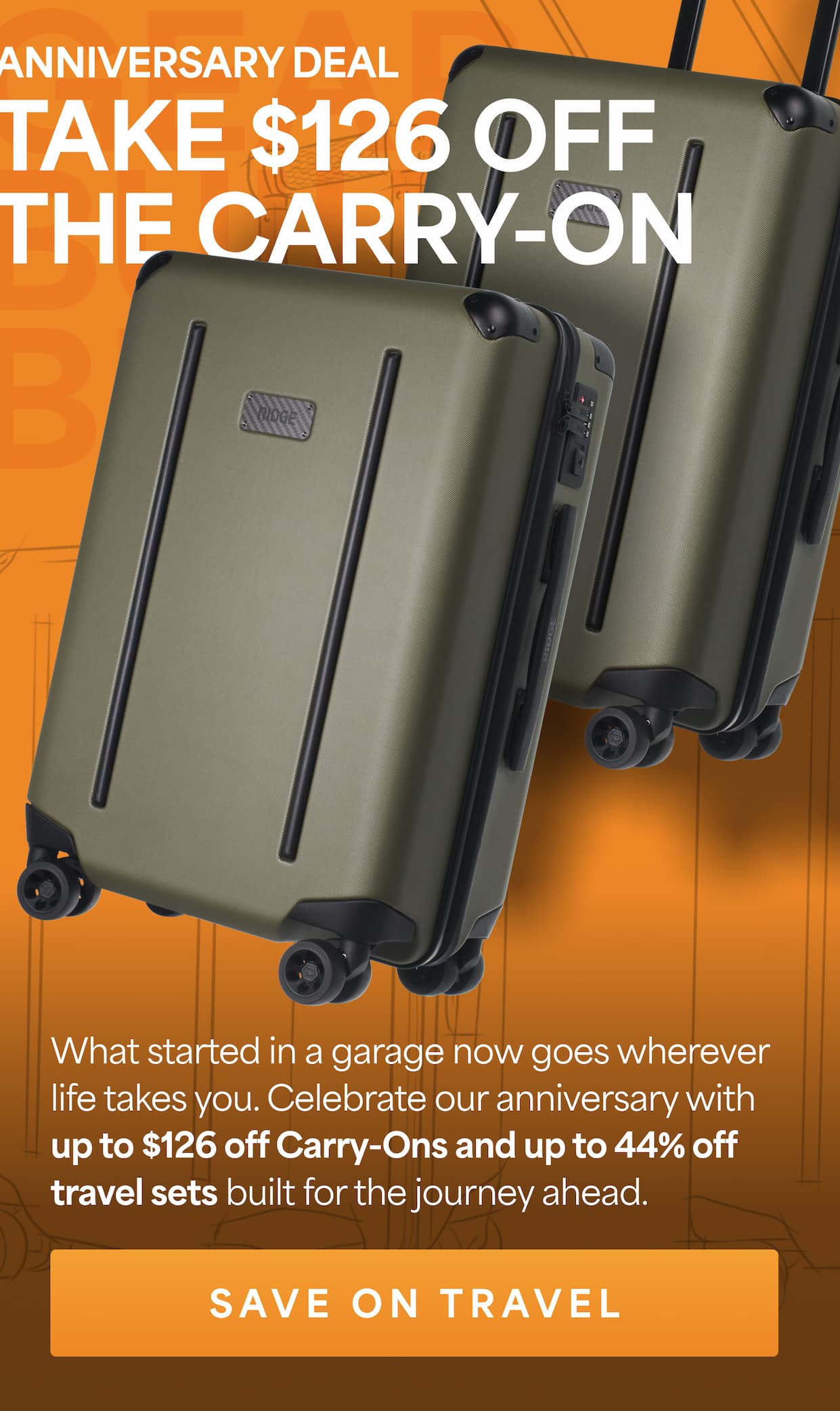 Take $126 OFF the Carry-On | Save on Travel