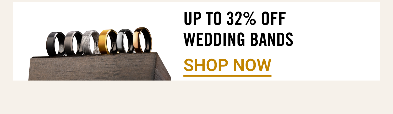 Up to 32% OFF Wedding Bands | Shop Now