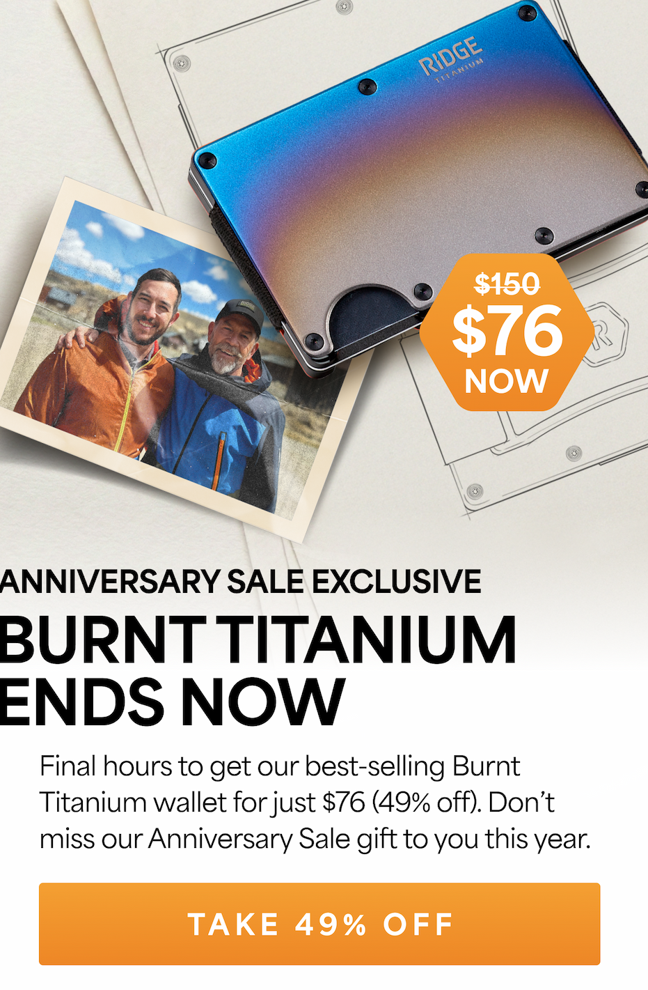 ENDS NOW: $76 Burnt Titanium Wallets